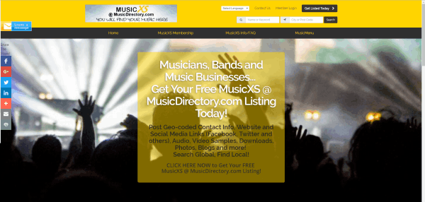 Website link for MusicDirectory.com